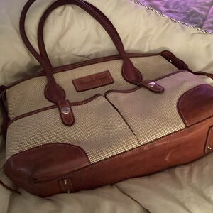 Dooney & Bourke Brown and Cream Shoulder Bag